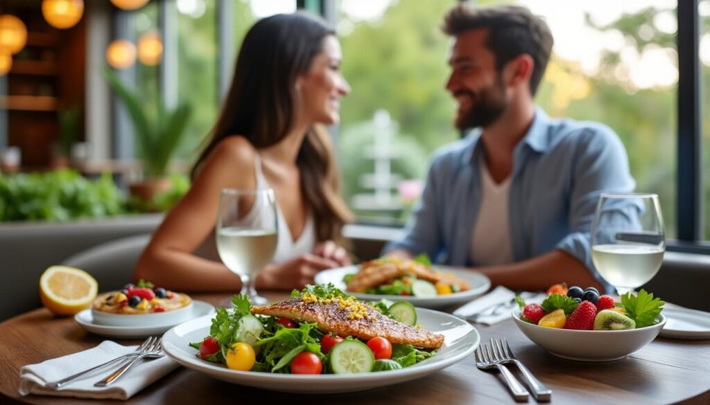 découvrez nos conseils de coaching nutrition pour profiter de repas sains et équilibrés au restaurant, tout en savourant votre sortie en toute sérénité.