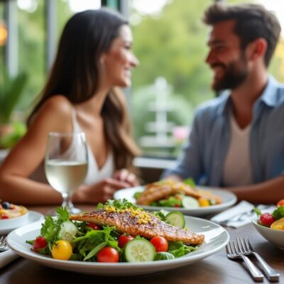 découvrez nos conseils de coaching nutrition pour profiter de repas sains et équilibrés au restaurant, tout en savourant votre sortie en toute sérénité.